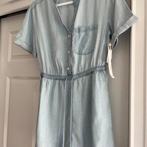 Caslon - Blue linen romper: Size XS - NWT